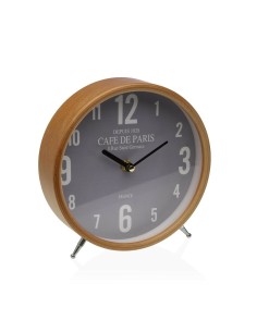 Horloge de table Versa Cafe de Paris Gris Métal 4,5 x 18,5 x 18,5 cm 2