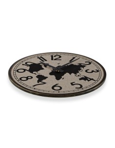 Horloge Murale Versa Métal Mappemonde 4 x 40 x 40 cm 2