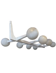 Suspension Home ESPRIT Blanc Métal Verre 110 x 45 x 23 cm 2