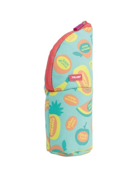 Trousse d'écolier Milan FRUTIKIS Vert Orange 21 x 11,5 x 8 cm