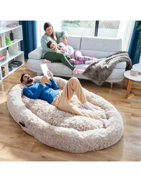 Lit de Chien pour Humains  Human Dog Bed XXL InnovaGoods Beige