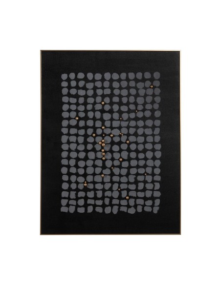 Cadre Noir Gris Abstrait 90 x 3,5 x 120 cm