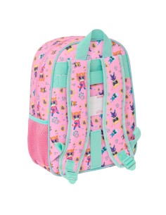 Cartable SuperKitties Rose Turquoise 26 x 34 x 11 cm 2