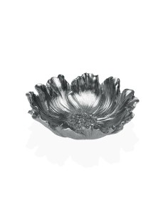 Centre de Table Versa Argenté Fleur 17 x 5,2 x 17,5 cm