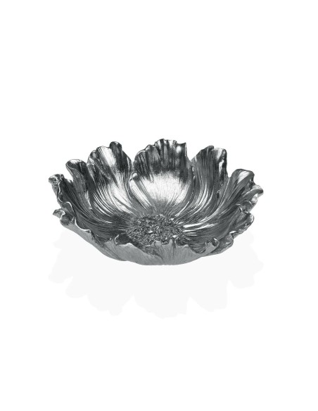 Centre de Table Versa Argenté Fleur 17 x 5,2 x 17,5 cm