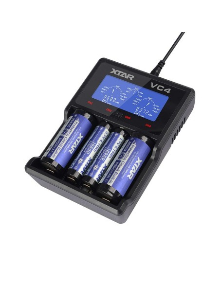 Chargeur de batterie Xtar VC4 Piles x 4