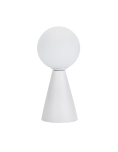 Lampe de bureau Versa Blanc Céramique Verre 40 W 10 x 22,5 cm Prisme