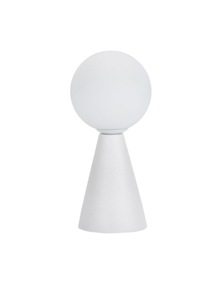 Lampe de bureau Versa Blanc Céramique Verre 40 W 10 x 22,5 cm Prisme