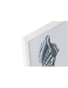 Cadre Home ESPRIT Bleu Blanc méditerranéen 35 x 2 x 35 cm (4 Unités) 2
