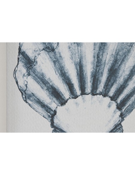 Cadre Home ESPRIT Bleu Blanc méditerranéen 35 x 2 x 35 cm (4 Unités)