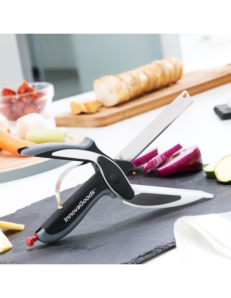 Couteau-Ciseau avec Mini Planche à Découper Intégrée Scible InnovaGoods