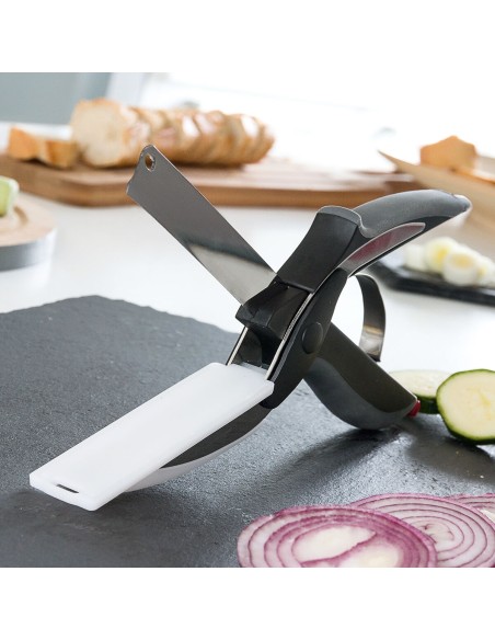 Couteau-Ciseau avec Mini Planche à Découper Intégrée Scible InnovaGoods