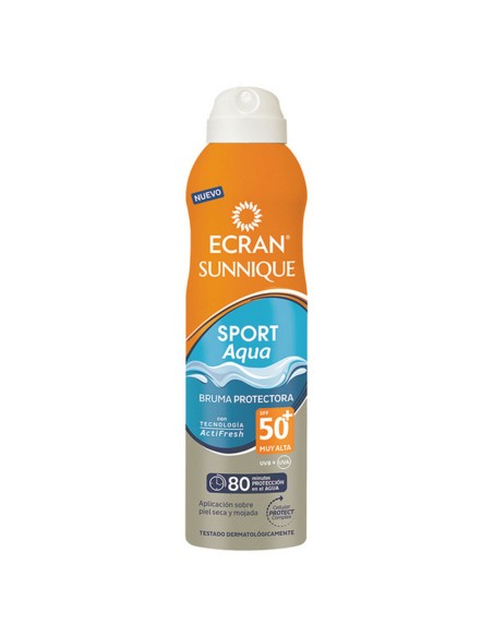 Brume Solaire Protectrice Ecran Ecran Sunnique Sport Aqua Spf 50+ 250 ml