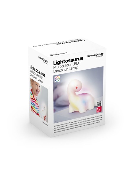 Lampe LED multicolore Dinosaure Lightosaurus InnovaGoods
