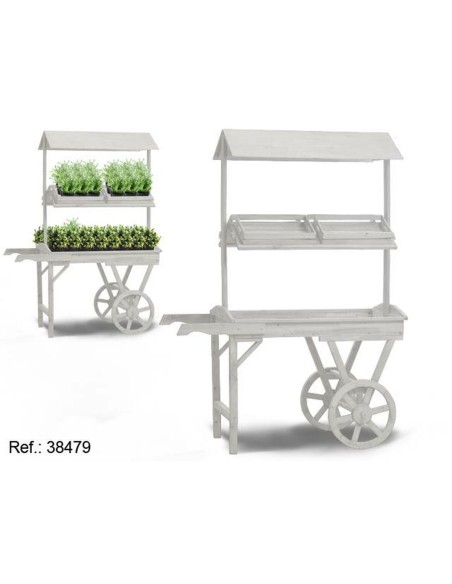 Support à roulettes pour pots de fleurs Ibergarden WA15379-1 Bois d'épicéa 130 x 178 x 70 cm