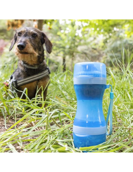 Bouteille avec Distributeur d'Eau et d'Aliments pour Animaux2 en 1 Pettap InnovaGoods