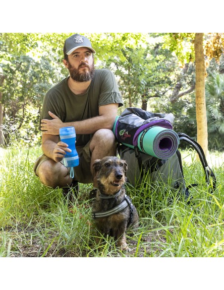 Bouteille avec Distributeur d'Eau et d'Aliments pour Animaux2 en 1 Pettap InnovaGoods