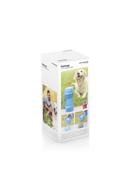 Bouteille avec Distributeur d'Eau et d'Aliments pour Animaux2 en 1 Pettap InnovaGoods