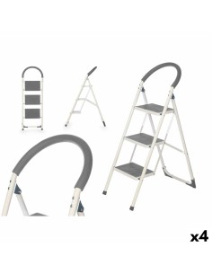 Échelle pliante à 3 marches Kipit 10109 Gris Acier 38 x 117 x 5 cm (4 Unités)