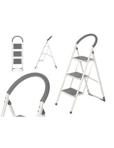Échelle pliante à 3 marches Kipit 10109 Gris Acier 38 x 117 x 5 cm (4 Unités) 2