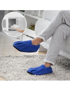 Chaussons Chauffants Micro-ondes InnovaGoods Bleu