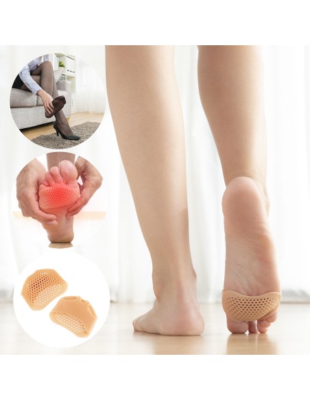 Coussins Métatarsiens en Gel de Silicone SilStep InnovaGoods 2 Unités