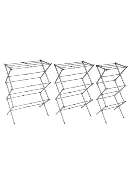 Séchoir à Linge Métallique Pliable et Extensible avec 3 Hauteurs Cloxy InnovaGoods 11 Barres