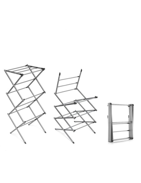 Séchoir à Linge Métallique Pliable et Extensible avec 3 Hauteurs Cloxy InnovaGoods 11 Barres