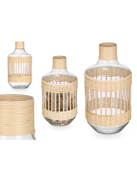 Cruche décorative SG-30553 Transparent Naturel 18 x 34 x 18 cm (4 Unités)
