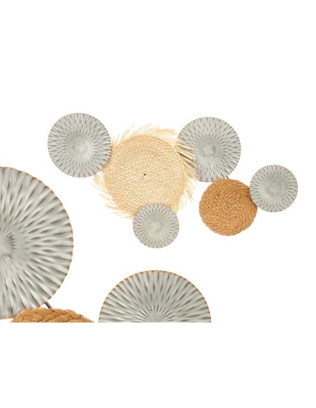 Décoration murale 23SMB1537 Marron Gris Métal 76,8 x 4,4 x 50,2 cm (4 Unités)