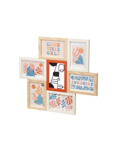 Cadre photo 411408H Multicouleur Métal Bois MDF (6 Unités) 2