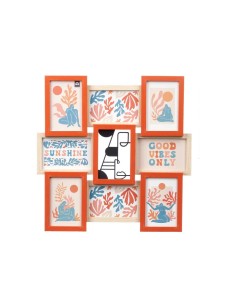 Cadre photo 411408B Multicouleur Métal Bois MDF (6 Unités) 2