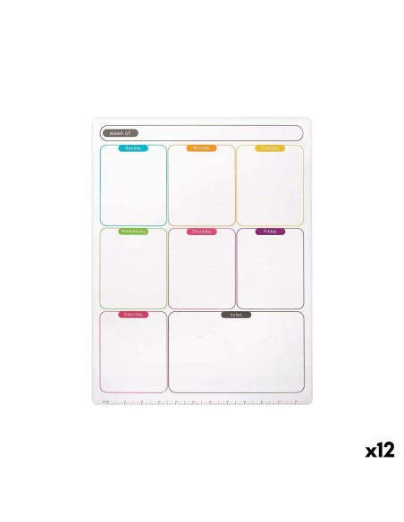 Aimants Pincello 424 Blanc 33,5 x 48 x 0,5 cm Frigo A3 (12 Unités)