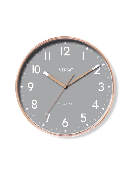 Horloge Murale Versa Gris Plastique 4 x 30 x 30 cm