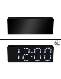 Pendule Réveil Versa Blanc Noir 2