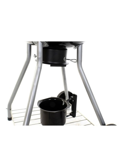 Barbecue à Charbon avec Couvercle et Roulettes DKD Home Decor Noir Métal Plastique Rectangulaire 52,4 x 59 x 91,6 cm
