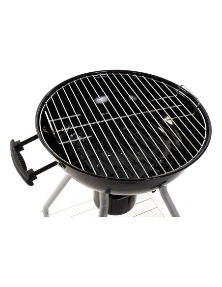 Barbecue à Charbon avec Couvercle et Roulettes DKD Home Decor Noir Métal Plastique Rectangulaire 52,4 x 59 x 91,6 cm