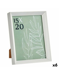 Cadre photo WPC0235MG-3-WH Blanc verre Plastique (6 Unités)