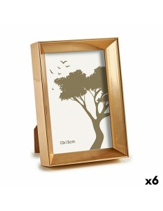 Cadre photo WPC0235MG-1 Doré verre Plastique (6 Unités)