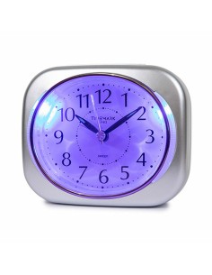 Réveil Analogique Timemark 10 x 8,5 x 4 cm Argenté Classique