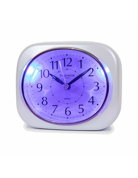 Réveil Analogique Timemark 10 x 8,5 x 4 cm Blanc Plastique Classique
