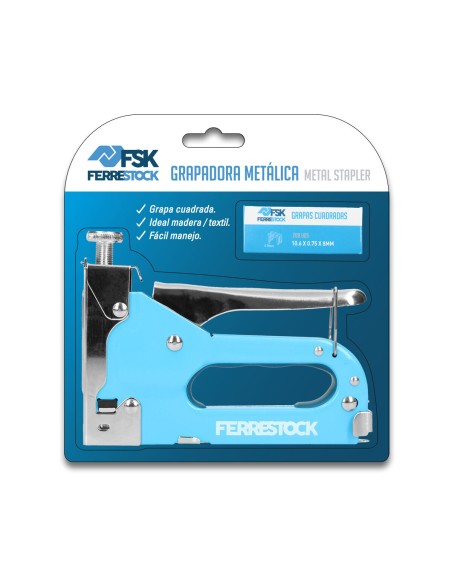 Agrafeuse professionnelle Ferrestock Nº 53 6-14 mm Bleu