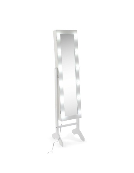 Miroir mural Versa Blanc Miroir Bois MDF 35 x 153 x 35,2 cm Porte-bijoux