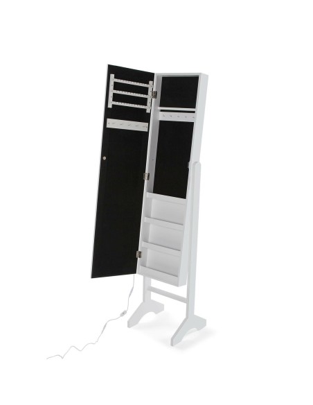 Miroir mural Versa Blanc Miroir Bois MDF 35 x 153 x 35,2 cm Porte-bijoux