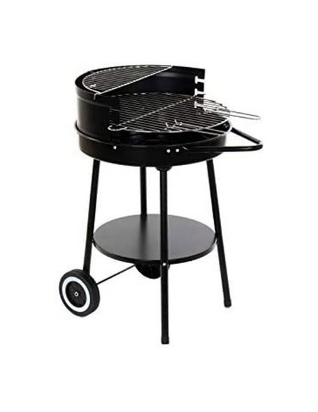 Roues de barbecue au charbon de bois DKD Home Decor Noir Métal Plastique 59 x 49,5 x 82 cm