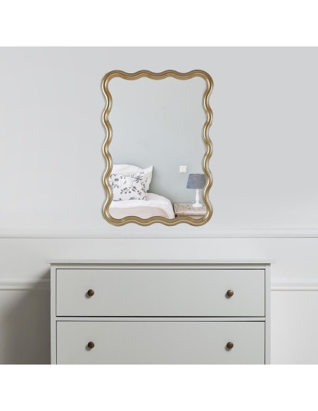 Miroir mural Versa Doré 2,6 x 70,2 x 50,2 cm