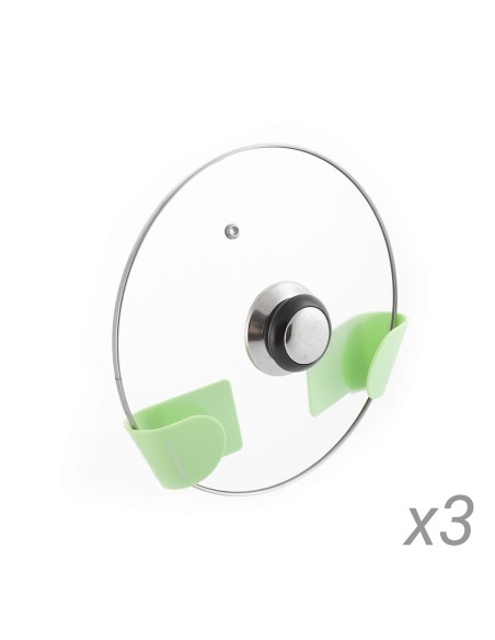 Set de 3 Supports Mural Adhésif pour Couvercle de Cuisine Smarack InnovaGoods
