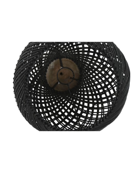 Écran de lampe Home ESPRIT Noir Bambou bois de teck 35 x 35 x 85 cm (2 Unités)