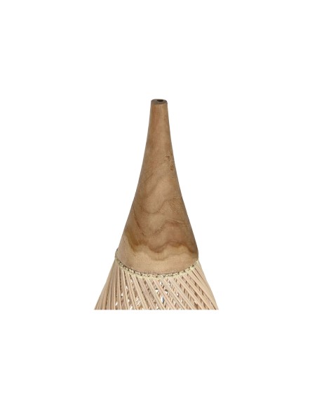 Écran de lampe Home ESPRIT Naturel Bambou bois de teck 35 x 35 x 85 cm (2 Unités)