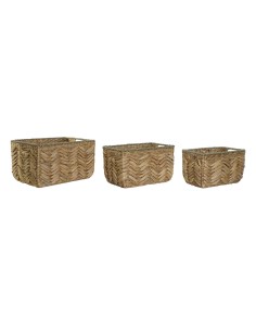 Set de basket Home ESPRIT Naturel Herbier marin Fibre naturelle Boho (3 Pièces)